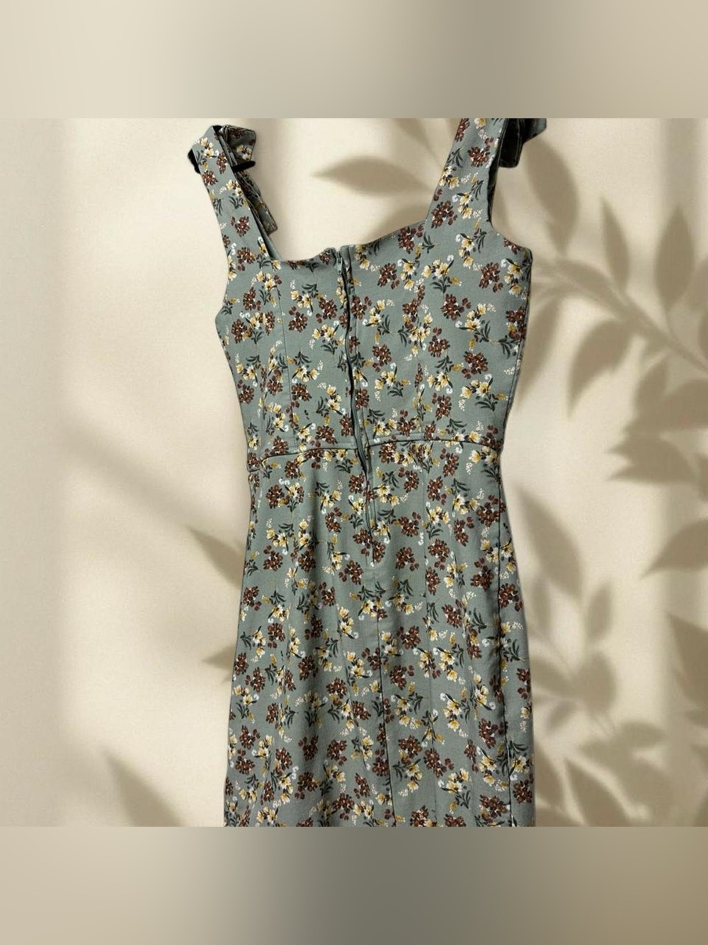 Trixxi Sage Floral Fit & Flare Mini Dress Size M